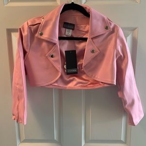 Pin Up Girl Clothing crop vegan leather jacket